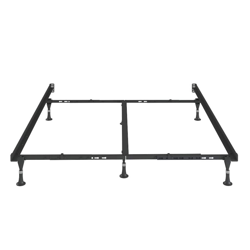 Low Profile Premium Lev-R-Lock Bed Frame with Adjustable Sizes and Sturdy Steel Construction in Brown