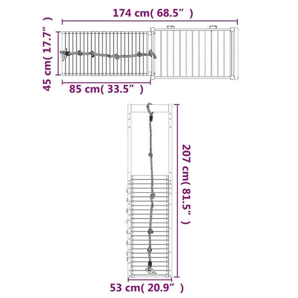 dimension image slide 1 of 2, vidaXL Outdoor Playset Outdoor Backyard Playground Equipment for Kids Age 3-8