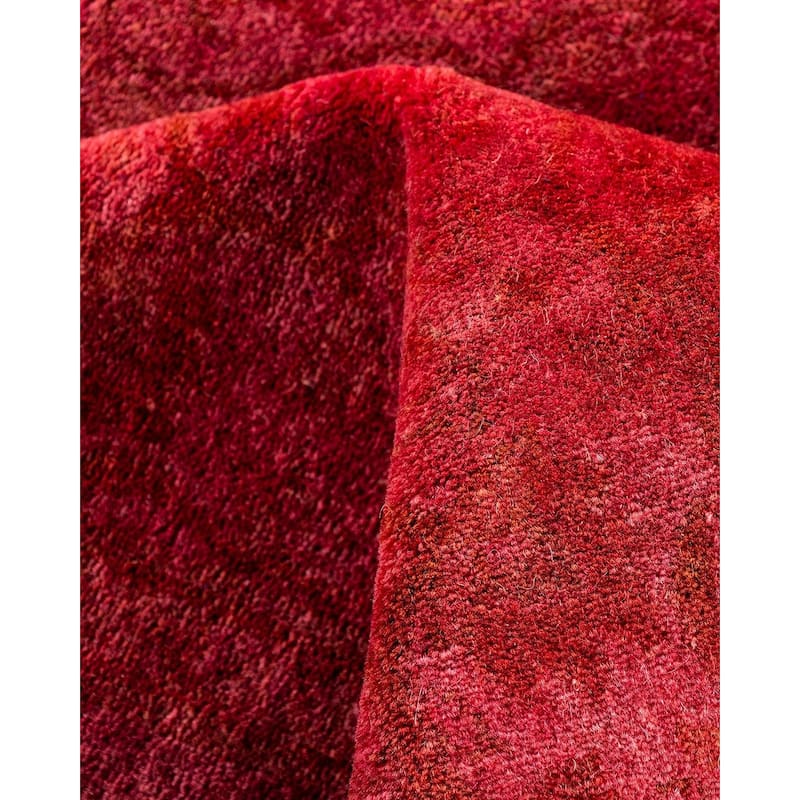 Contemporary Overdyed Wool Hand Knotted Area Rug - 3' 3" x 5' 2"