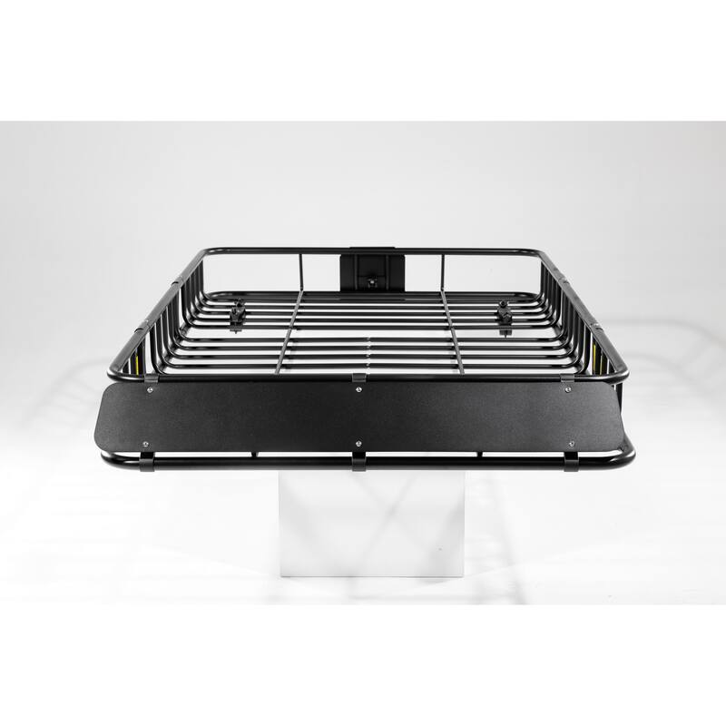 Roof Rack Basket Rooftop Steel Rack, Cargo Carrier with 250 Lbs Capacity, Extension Black Car Top Luggage Holder 64" Universal