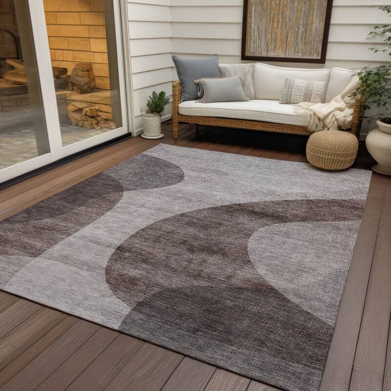 Machine Washable Indoor/ Outdoor Chantille Modern Deco Rug