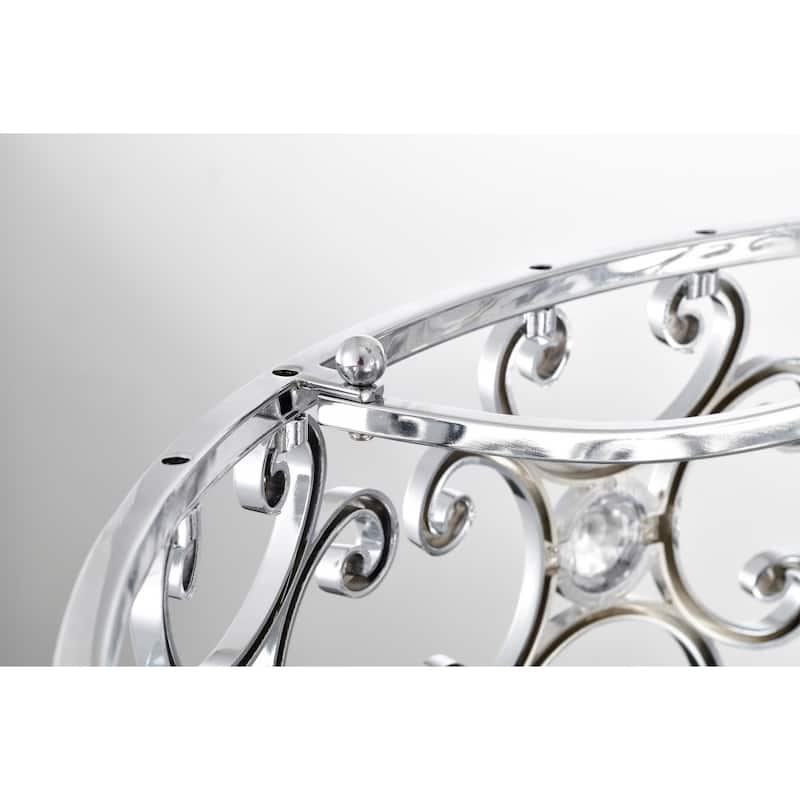 Zuzen 23 Inch Chrome Polish Crystal Fandelier with Remote