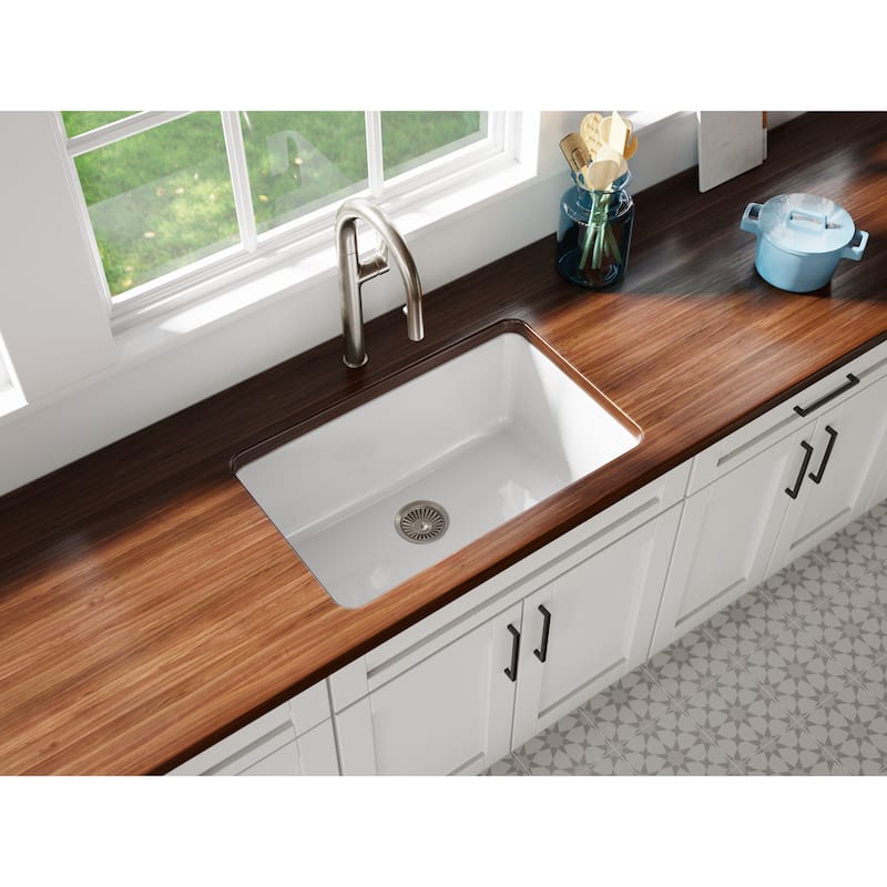 LaToscana Single Bowl Dual Mount Fireclay Sink