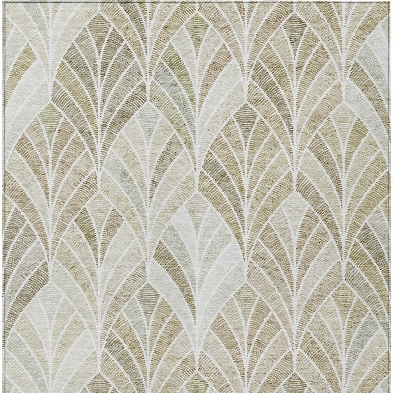 HomeRoots Geometric Transitional Rectangle Outdoor Rug