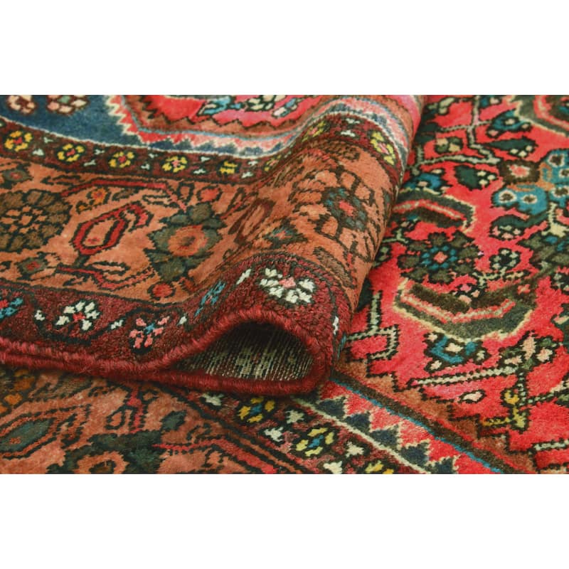 Noori Rug Fine Vintage Distressed Dorsey Red/Brown Runner - 3'5" x 10'0"