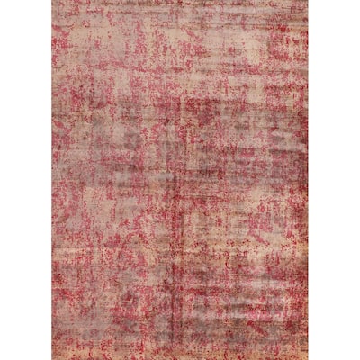 All-Over Abstract Modern Area Rug Hand-Knotted Living Room Wool Carpet - 10'0"x 13'1"