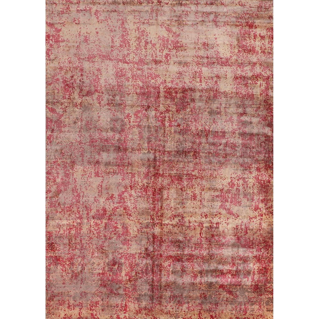 All-Over Abstract Modern Area Rug Hand-Knotted Living Room Wool Carpet - 10'0"x 13'1"