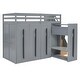 preview thumbnail 17 of 24, Modern Loft Bed with Two-Tone Storage Stairs and Pull-Out Wardrobes
