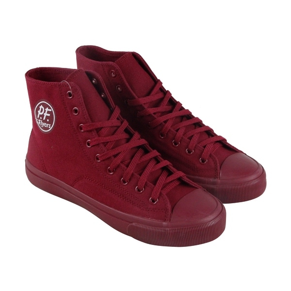 red canvas high tops