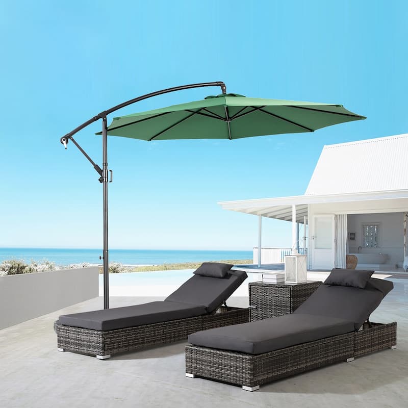Topcraft 10ft Offset Hanging Market Patio Umbrella