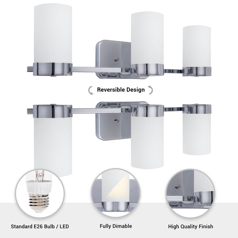 Brio Lighting Revis 3 - Light Dimmable Bathroom Vanity Light