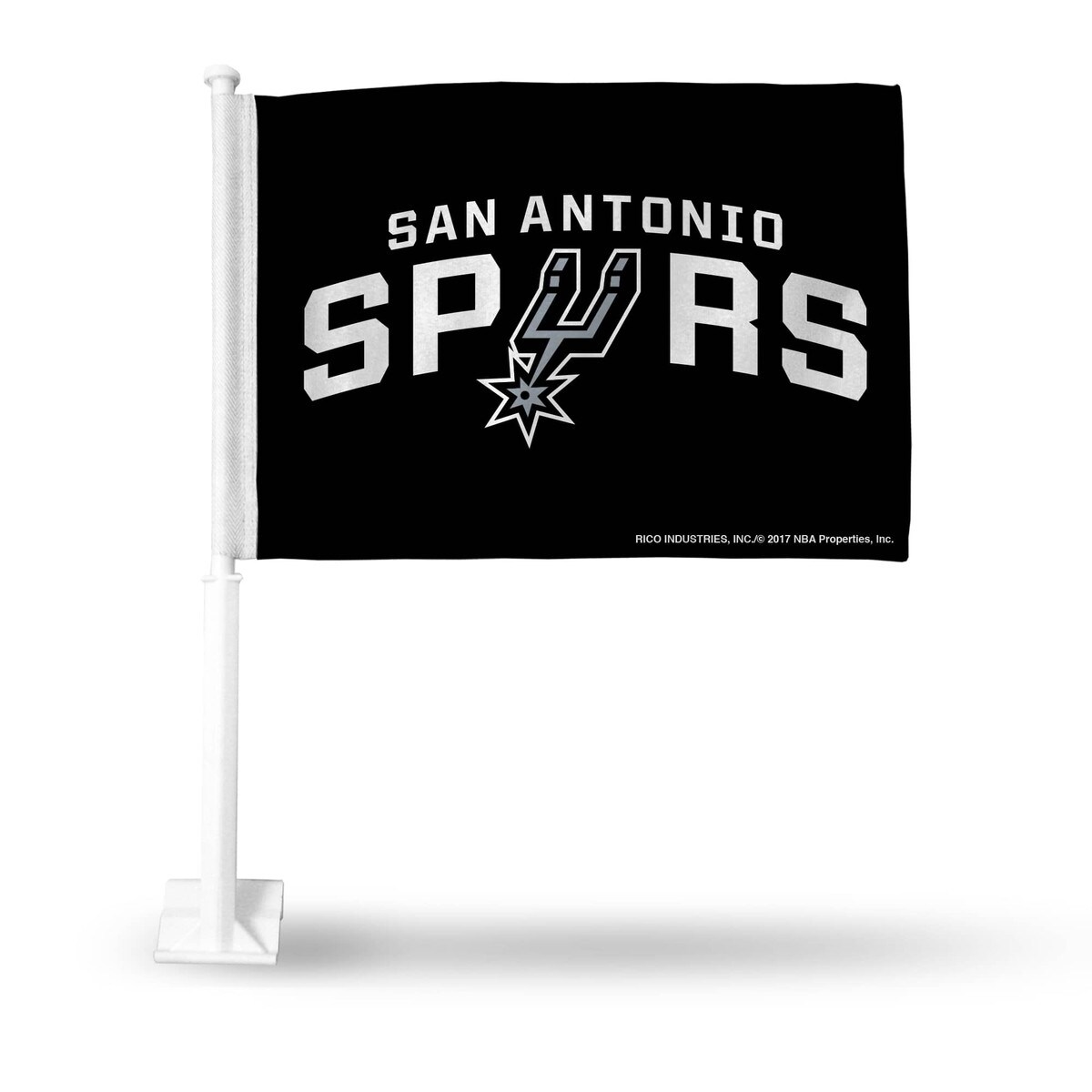 Shop San Antonio Spurs Flag Car Style Black With White Pole On Sale Overstock 29479733