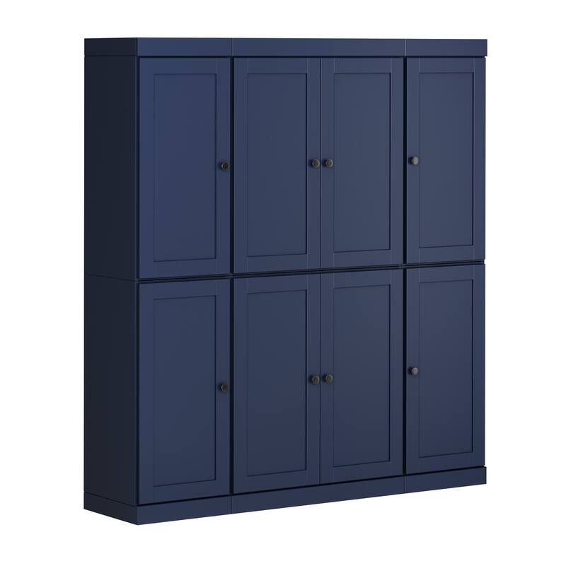 Palace Imports 100% Solid Wood 65" Pantry Cabinet with Shaker Doors, 2-Drawers and Adjustable Shelves
