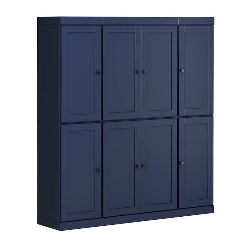 Palace Imports 100% Solid Wood 65" Pantry Cabinet with Shaker Doors and Adjustable Shelves