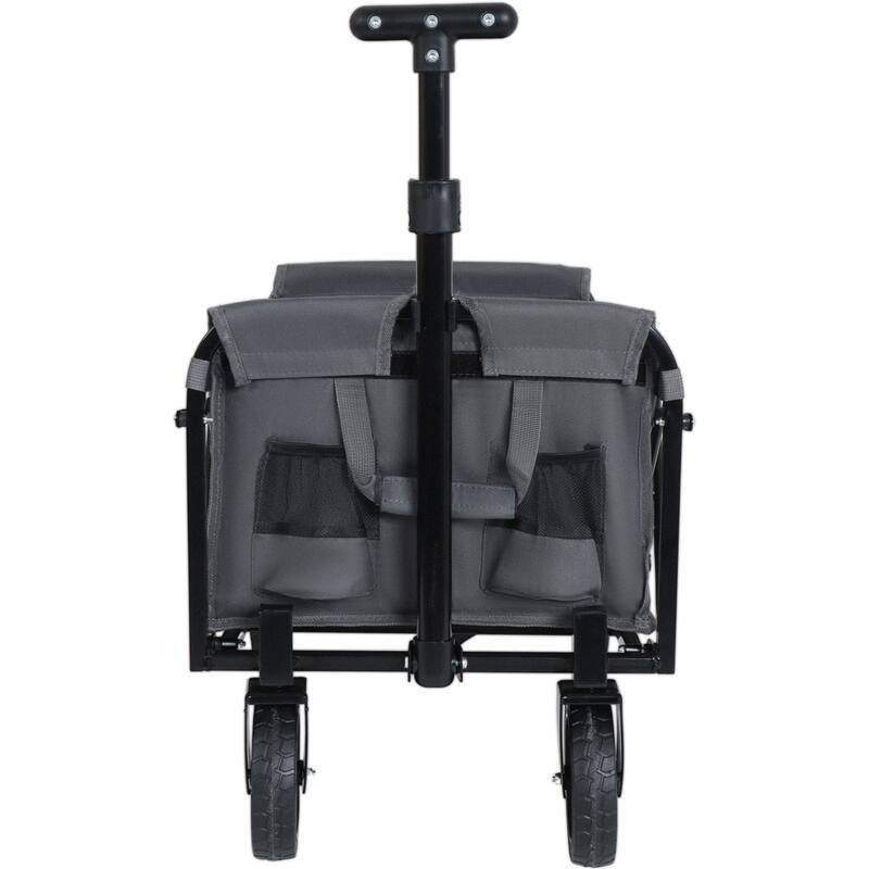 Expandable Dual-Layer Utility Wagon With 100% Extra Space-Grocery Cart For Camping,Shopping,Sports,Gardening,Fishing