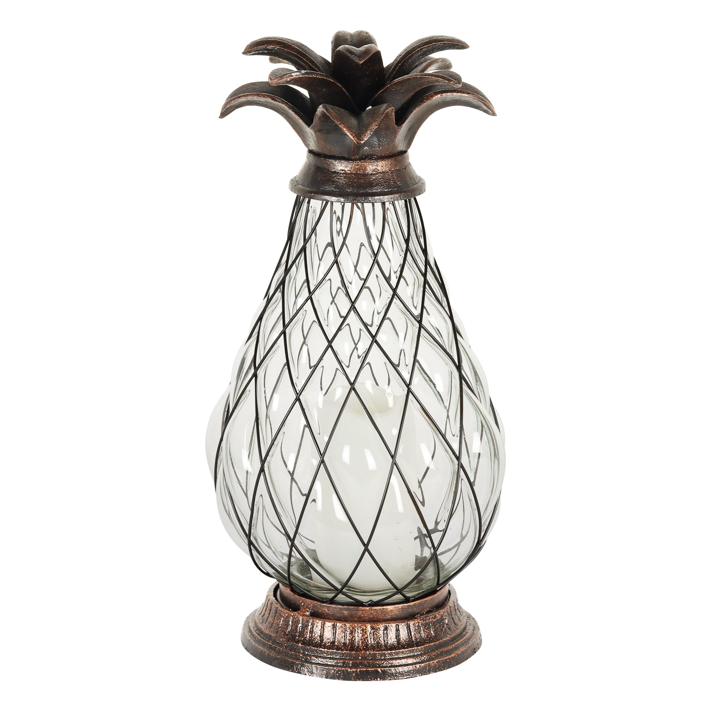 Pineapple lantern with led candle best sale
