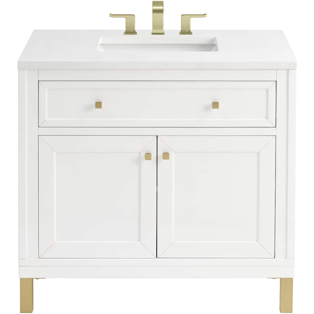 James Martin Vanities 503-V36-3WZ Chicago 36" Free Standing Single