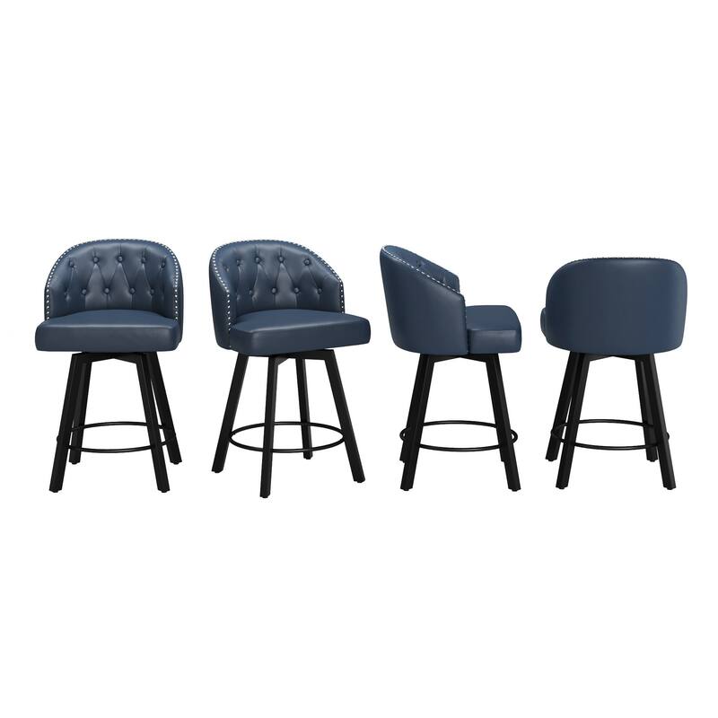 26" Swivel Counter Height Bar Stools Upholstered Counter Stools - 26" H