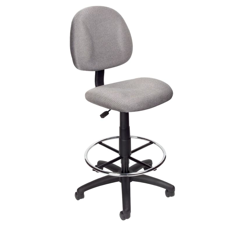 Boss Contoured Comfort Adjustable Rolling Drafting Stool Chair