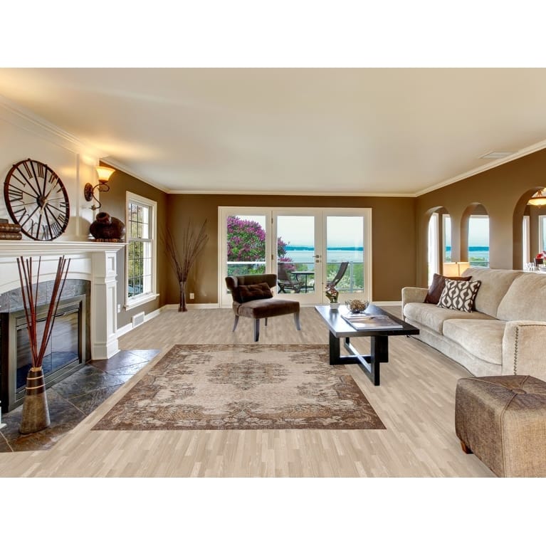 Distressed Sparta Turkish Vintage Rug Hand-Knotted Beige Wool Carpet - 5'11"x 9'1"