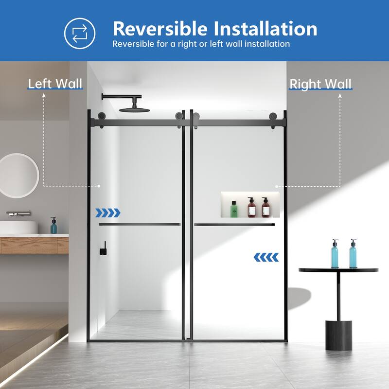 Frameless Double Sliding Shower Door