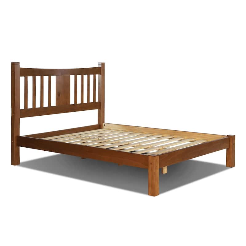 Grain Wood Furniture Solid Wood Shaker Slat Platform Bed