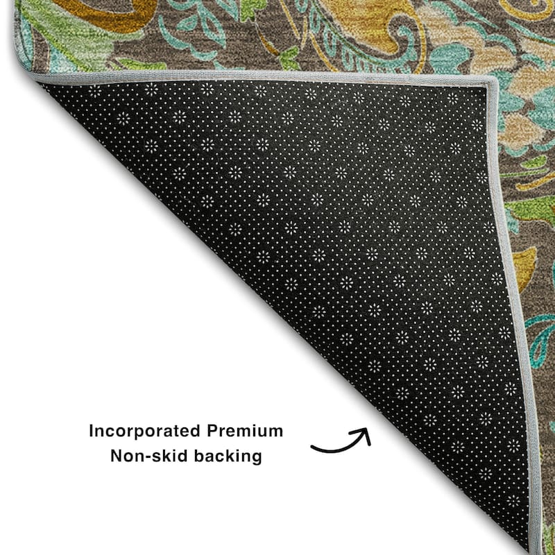 Premium Washable Super Soft Traditional Paisley Mayfield Rug