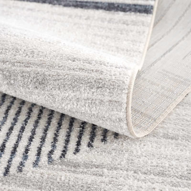 Hauteloom Thad Living Room, Bedroom Machine Washable Area Rug - Farmhouse - Medium Gray, Black, Gray - 2' x 3'