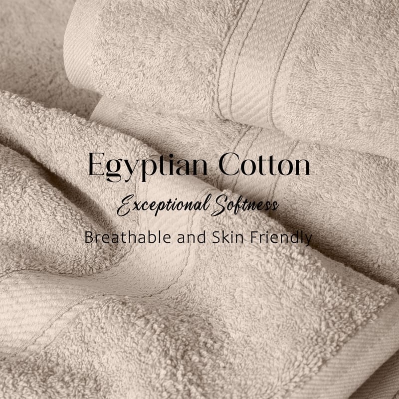 Superior Egyptian Cotton 6 Piece Towel Set Ultra Plush & Absorbent Bath, Hand & Face Towels, Heavyweight Spa Quality