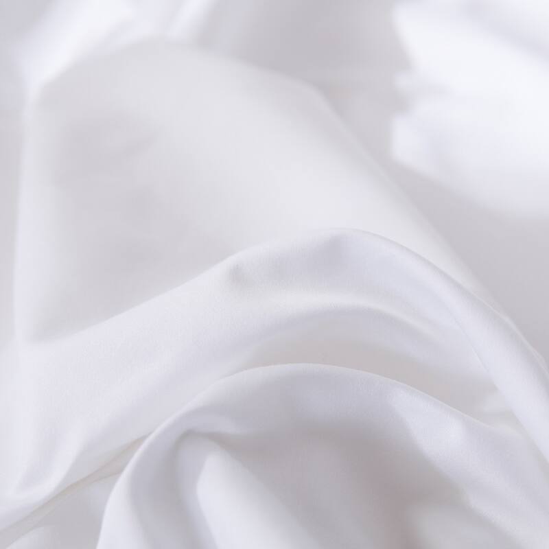 Cotton Sateen 500TC Hotel Stitch Duvet Cover Set, Herringbone Pattern