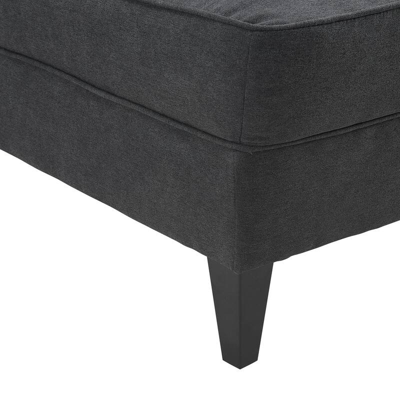 Serta Copenhagen Tufted Armless Accent Chair with Cushioned Seat and Padded Back, Slipper Chair, Compact Profile, Sleek Lines