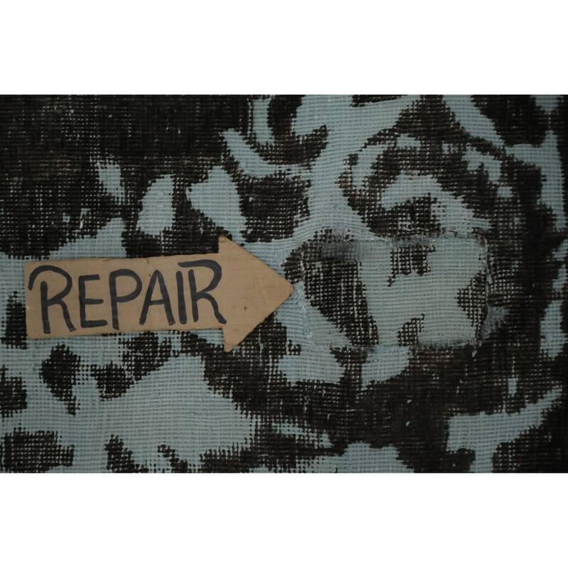 Hand Knotted Oriental 100% Wool Carpet Traditional Floral Greys & Charcoal Tabriz Area Rug - 12' 5'' X 9' 4''