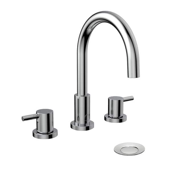slide 2 of 11, Belanger Two-Handle Widespread Bathroom Faucet with Drain Assembly Polished Chrome