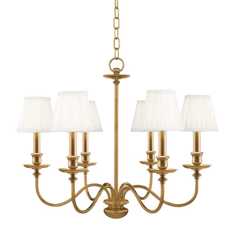 Hudson Valley Lighting Menlo Park 6 Light 25" Wide Chandelier - Aged Brass