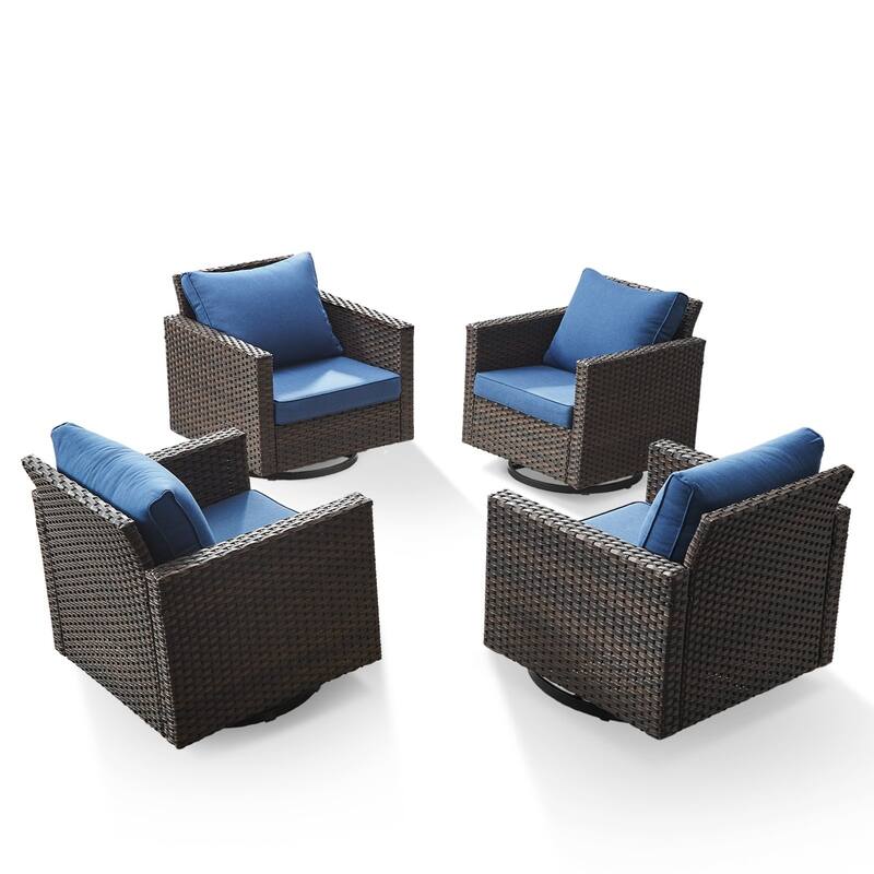 Outdoor Swivel Glider Chairs with Soft Cushion