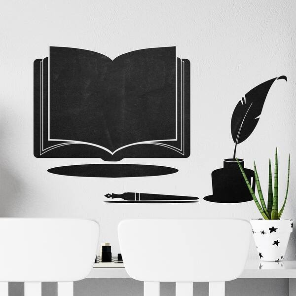 slide 2 of 7, Walplus Educational Blackboard Chalkboard Wall Stickers Nursery Decor with Flexichalk Marker Neon Color Liquid Chalks Pen