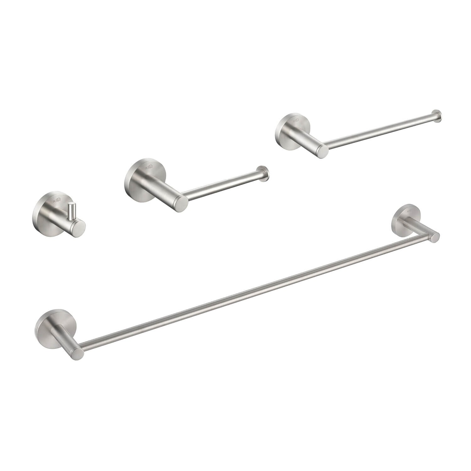 Circular 4-Piece Bathroom Hardware Set-image