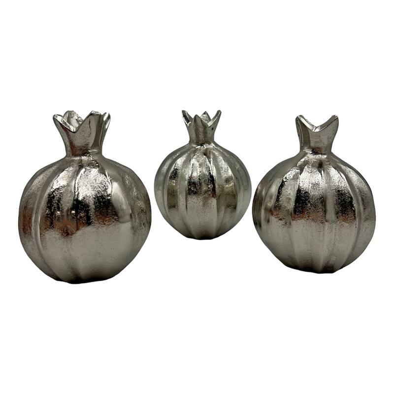 6 Inch Tall Decorative Handmade Aluminum Pomegranate Flower Vase