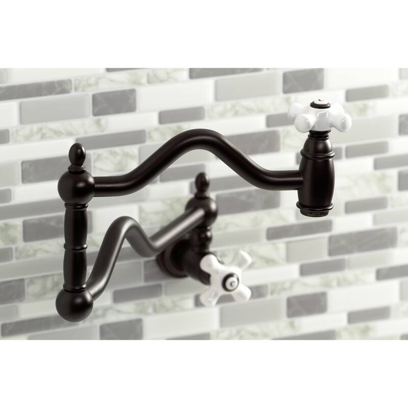 Kingston Brass Heritage Wall Mounted Pot Filler Faucet