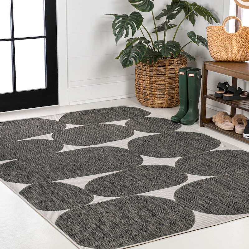 JONATHAN Y Rayna Modern Geometric Organic Shapes Indoor/Outdoor Area Rug