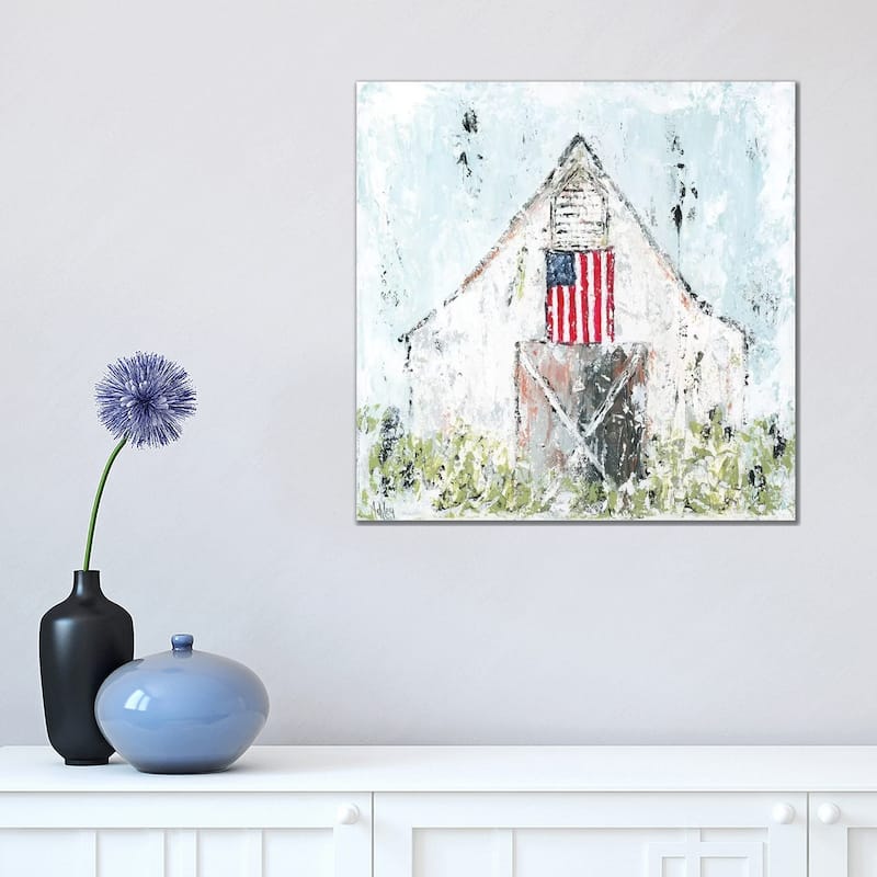 iCanvas "Americana Barn" by Ashley Bradley Canvas Print - 18x18x1.5