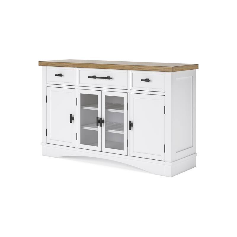 Signature Design by Ashley Ashbryn White/Natural Dining Server - 60" W x 19" D x 37" H