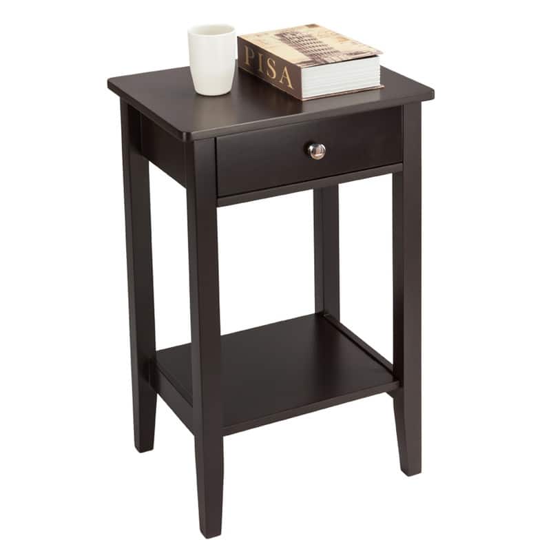 Porch & Den Anne Court Brown 2-tier 1-drawer End Table