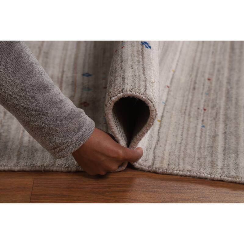 Little Animals Gabbeh Oriental Area Rug Hand-Knotted Wool Carpet - 8'0" x 9'8"