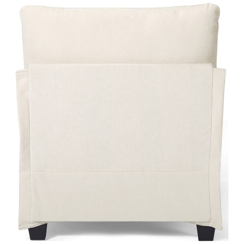 Lucca Chenille Upholstered Single Sofa Chair with Ottoman