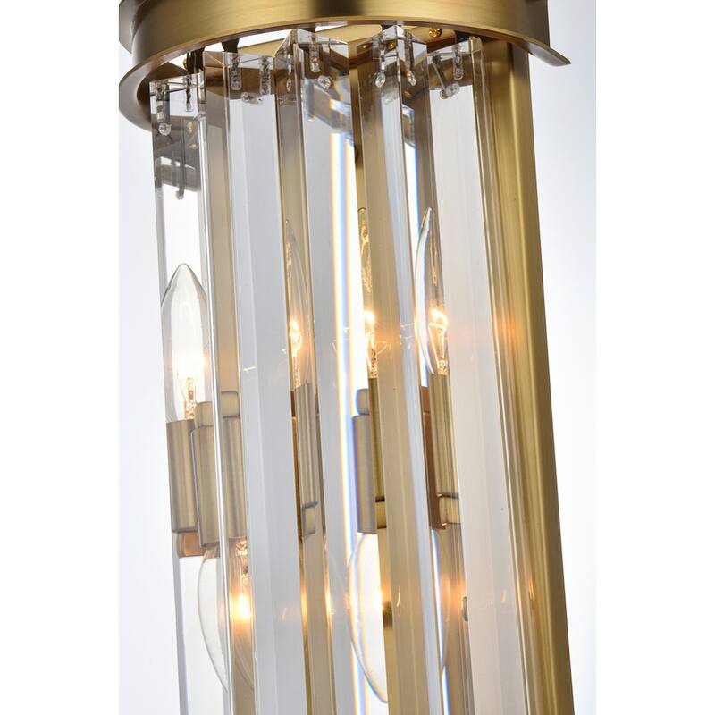Indigo Home 8 inch crystal wall sconce in satin gold