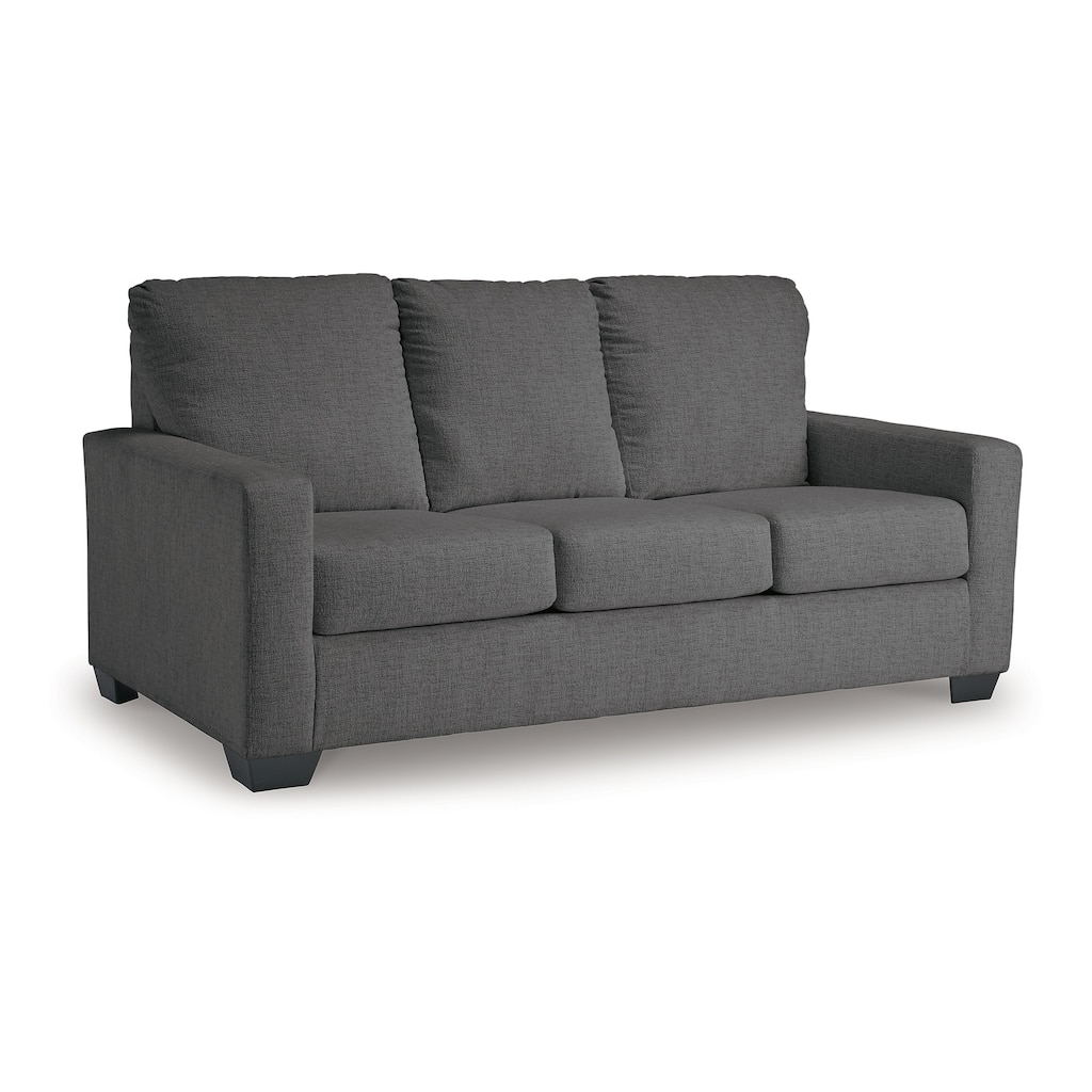 Anise Sofa Sleeper with Full Size Pull Out Bed, Pewter Gray Polyester