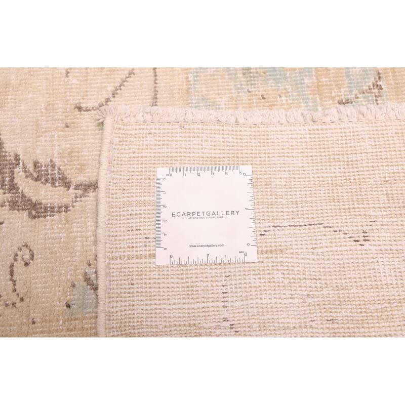 ECARPETGALLERY Hand-knotted Antalya Vintage Beige Wool Rug - 9'6 x 12'5