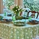 preview thumbnail 2 of 6, Rectangle tablecloth- Eden green floral