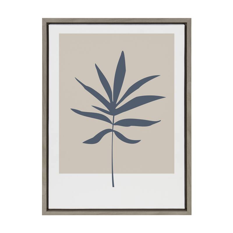 Kate and Laurel Blue Botanical Framed Canvas by Creative Bunch Studio